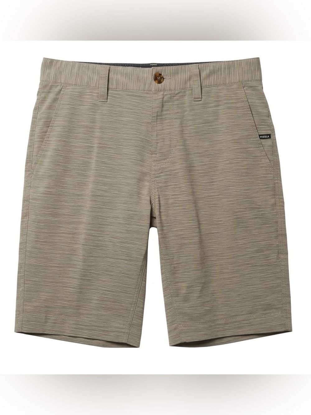 VISSLA Men's Tan Flat Front Shorts